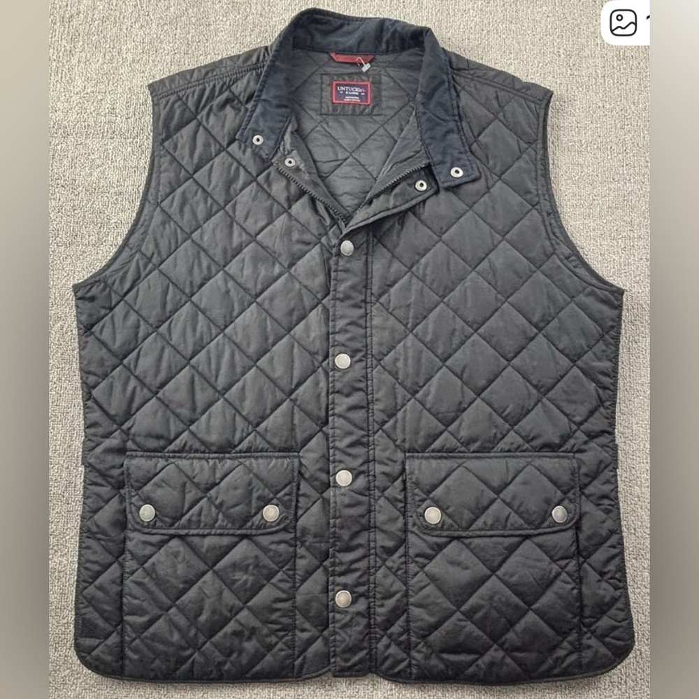 UNTUCKit Jacket Adult Extra Large Black Full Zip Sleeveless Gilet Vest Casual